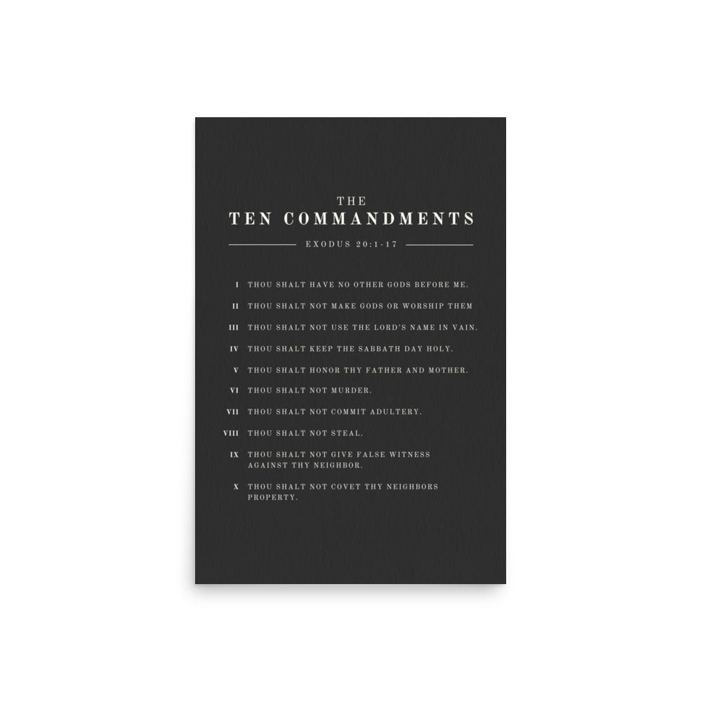 The Ten Commandments - Dark 20x30