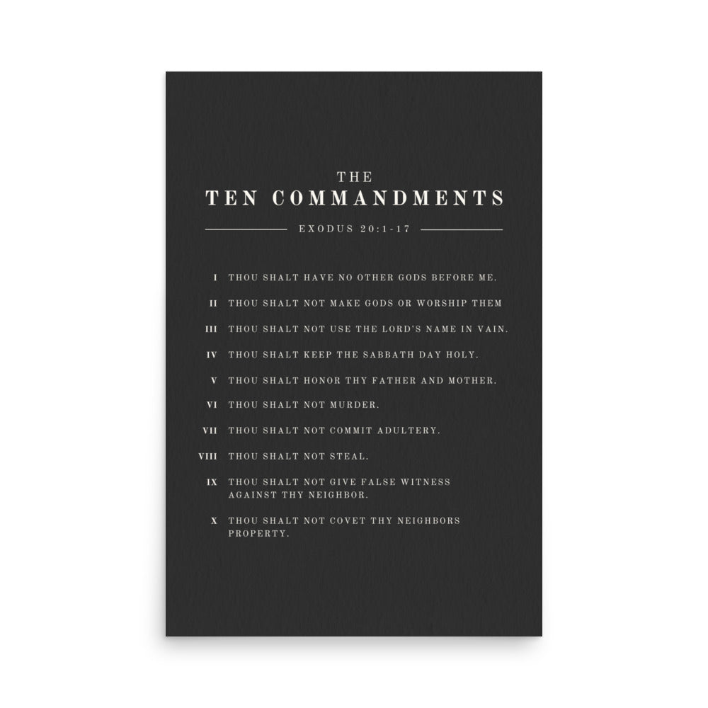 The Ten Commandments - Dark 24x36