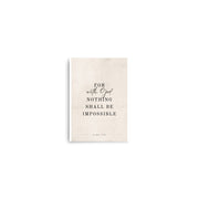 Luke 1:37 Verse Printed on a Clean Beige Background    5″×7″ / Unframed Matte Paper-A1 (23.3″×33.1″) / Unframed Matte Paper-A2 (16.5″×23.3″) / Unframed Matte Paper-8″×10″ / Unframed Matte Paper-8″×10″ / Black-8″×10″ / Red Oak-8″×10″ / White-11″×14″ / Unframed Matte Paper-11″×14″ / Black-11″×14″ / Red Oak