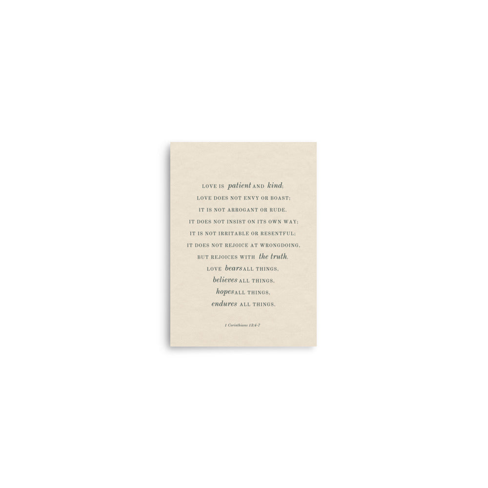 Corinthians 13:4-7 Light 5x7