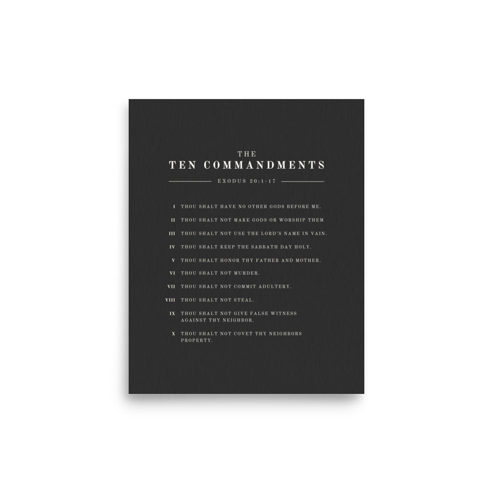 The Ten Commandments - Dark 8x10
