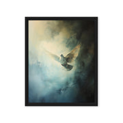 Peace Reigns - White Dove of Peace - Framed Canvas    Unframed Canvas / 8″×10″-Unframed Canvas / 9″×12″-Unframed Canvas / 11″×14″-Unframed Canvas / 12″×12″-Unframed Canvas / 12″×16″-Unframed Canvas / 12″×18″-Unframed Canvas / 16″×16″-Unframed Canvas / 16″×20″-Unframed Canvas / 18″×24″-Unframed Canvas / 20″×30″