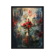 Cross of Roses - Framed Canvas Print    Unframed Canvas / 8″×10″-Unframed Canvas / 9″×12″-Unframed Canvas / 11″×14″-Unframed Canvas / 12″×12″-Unframed Canvas / 12″×16″-Unframed Canvas / 12″×18″-Unframed Canvas / 16″×16″-Unframed Canvas / 16″×20″-Unframed Canvas / 18″×24″-Unframed Canvas / 20″×28″