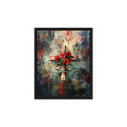 Cross of Roses - Framed Canvas Print    Unframed Canvas / 8″×10″-Unframed Canvas / 9″×12″-Unframed Canvas / 11″×14″-Unframed Canvas / 12″×12″-Unframed Canvas / 12″×16″-Unframed Canvas / 12″×18″-Unframed Canvas / 16″×16″-Unframed Canvas / 16″×20″-Unframed Canvas / 18″×24″-Unframed Canvas / 20″×28″