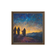 The Three Kings - Framed Canvas Print    Unframed Canvas / 8″×10″-Unframed Canvas / 9″×12″-Unframed Canvas / 11″×14″-Unframed Canvas / 12″×12″-Unframed Canvas / 12″×16″-Unframed Canvas / 12″×18″-Unframed Canvas / 16″×16″-Unframed Canvas / 16″×20″-Unframed Canvas / 18″×24″-Unframed Canvas / 20″×28″