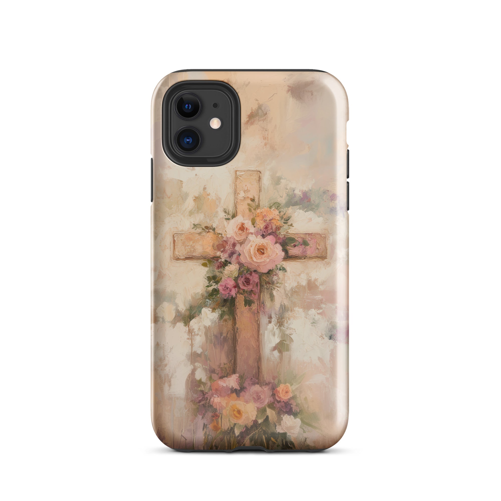 Floral Christian Cross - Tough Case for iPhone® and Samsung Glossy / iPhone 11-Glossy / iPhone 11 Pro-Glossy / iPhone 11 Pro Max-Glossy / iPhone 12 mini-Glossy / iPhone 12-Glossy / iPhone 12 Pro-Glossy / iPhone 12 Pro Max-Glossy / iPhone 13 mini-Glossy / iPhone 13-Glossy / iPhone 13 Pro
