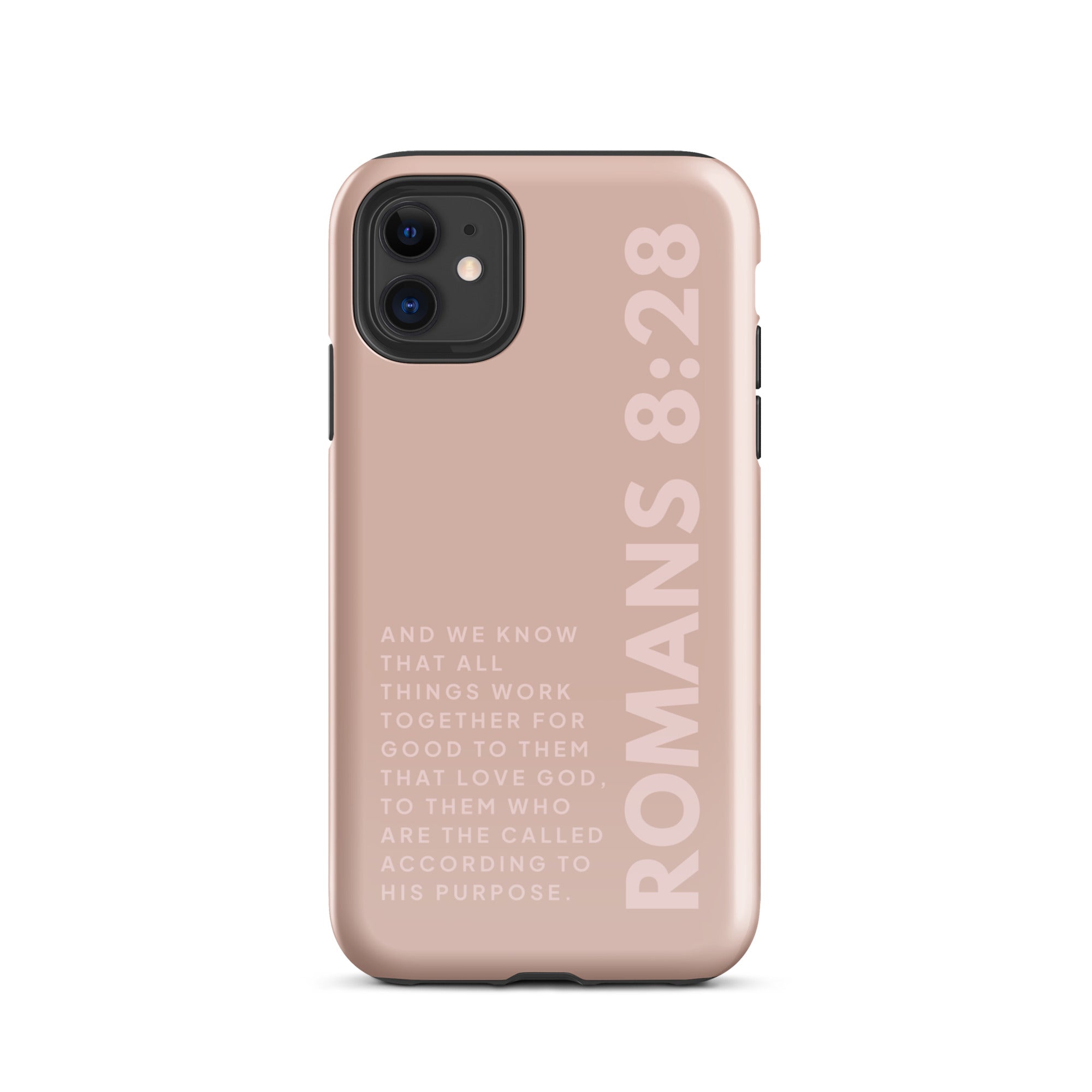 Pink Tough Case for iPhone and Samsung With Romans 8:28 Verse    Glossy / iPhone 11-Glossy / iPhone 11 Pro-Glossy / iPhone 11 Pro Max-Glossy / iPhone 12 mini-Glossy / iPhone 12-Glossy / iPhone 12 Pro-Glossy / iPhone 12 Pro Max-Glossy / iPhone 13 mini-Glossy / iPhone 13-Glossy / iPhone 13 Pro