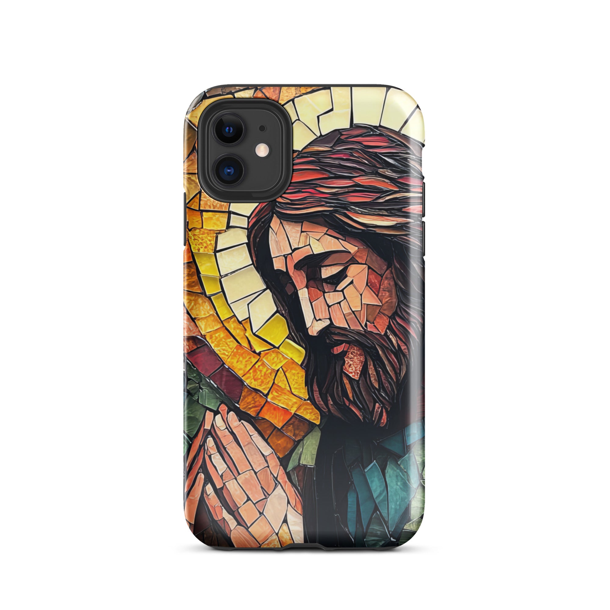 Christ Mosaic Art - Tough Case for iPhone & Samsung Glossy / iPhone 11-Glossy / iPhone 11 Pro-Glossy / iPhone 11 Pro Max-Glossy / iPhone 12 mini-Glossy / iPhone 12-Glossy / iPhone 12 Pro-Glossy / iPhone 12 Pro Max-Glossy / iPhone 13 mini-Glossy / iPhone 13-Glossy / iPhone 13 Pro