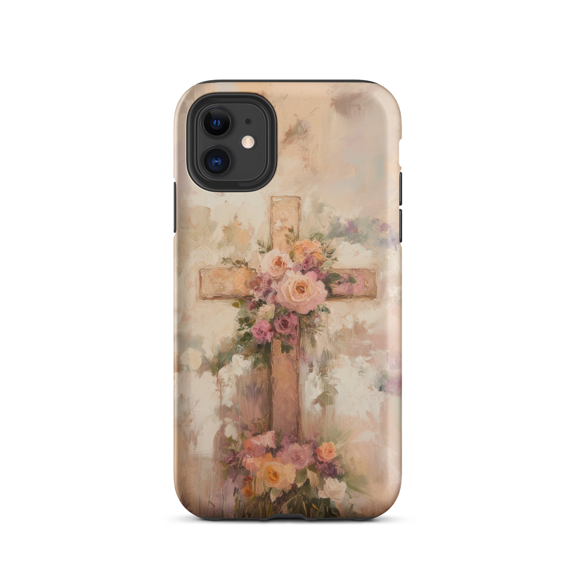 Floral Christian Cross - Tough Case for iPhone® and Samsung Glossy / iPhone 11-Glossy / iPhone 11 Pro-Glossy / iPhone 11 Pro Max-Glossy / iPhone 12 mini-Glossy / iPhone 12-Glossy / iPhone 12 Pro-Glossy / iPhone 12 Pro Max-Glossy / iPhone 13 mini-Glossy / iPhone 13-Glossy / iPhone 13 Pro