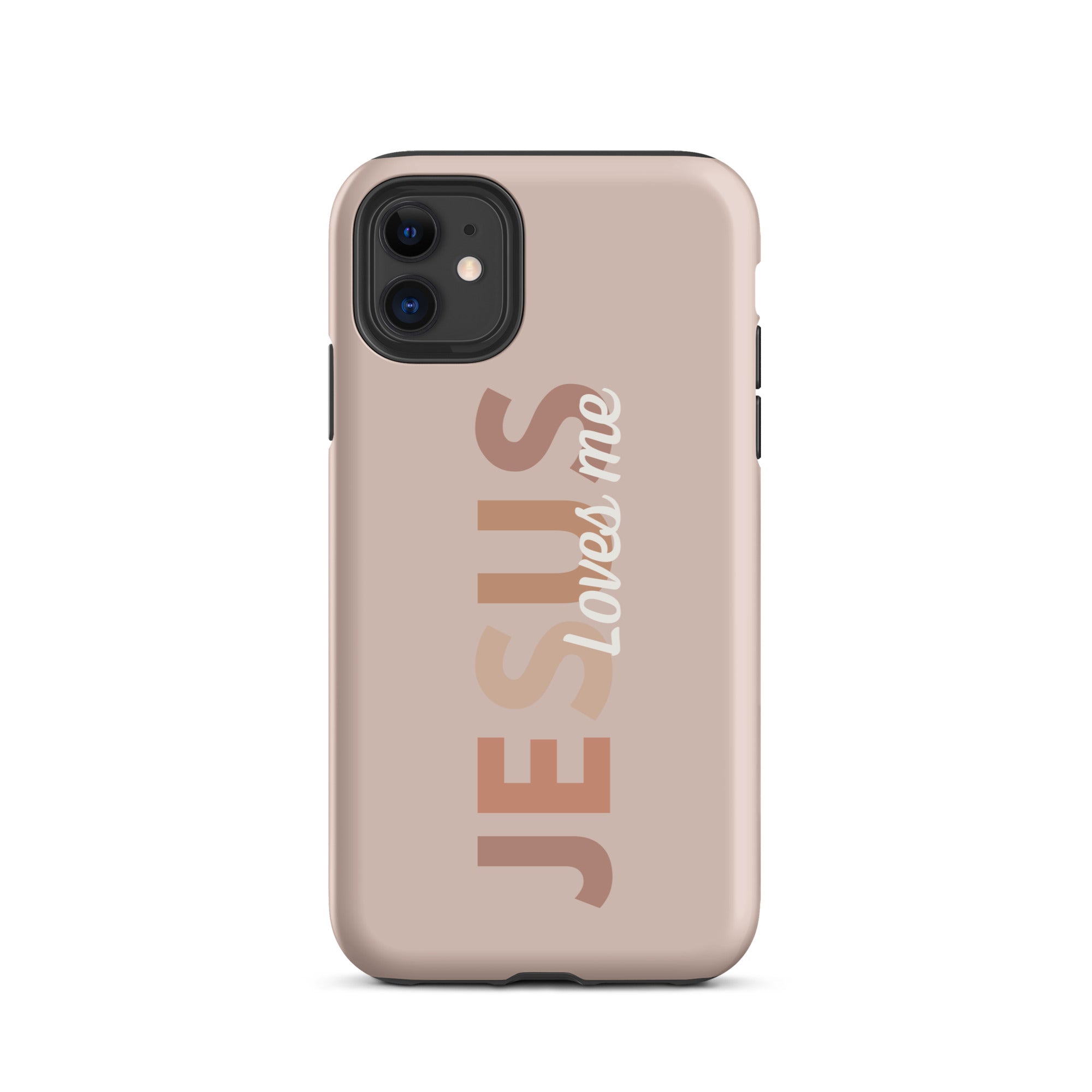 Jesus Loves Me On Pink Background - Tough Case for iPhone & Samsung Glossy / iPhone 11-Glossy / iPhone 11 Pro-Glossy / iPhone 11 Pro Max-Glossy / iPhone 12 mini-Glossy / iPhone 12-Glossy / iPhone 12 Pro-Glossy / iPhone 12 Pro Max-Glossy / iPhone 13 mini-Glossy / iPhone 13-Glossy / iPhone 13 Pro