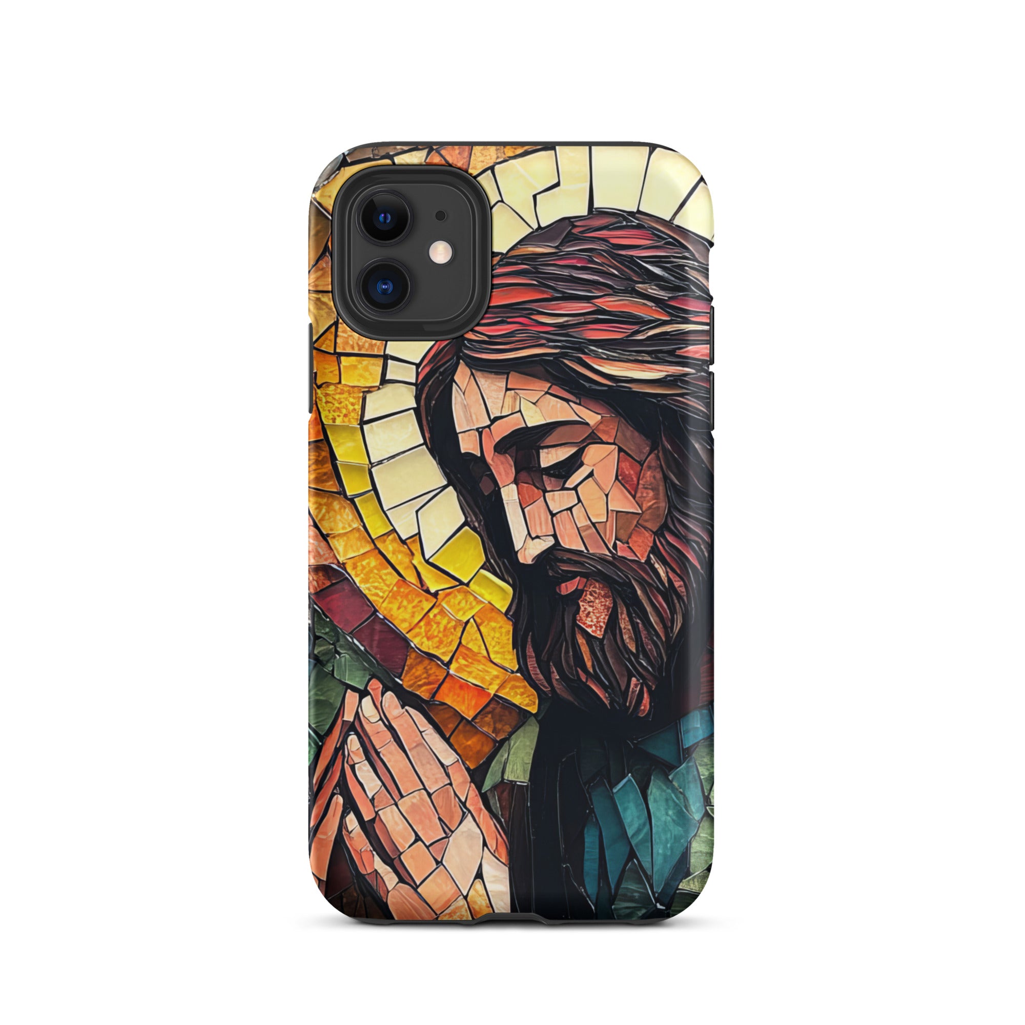 Christ Mosaic Art - Tough Case for iPhone & Samsung Glossy / iPhone 11-Glossy / iPhone 11 Pro-Glossy / iPhone 11 Pro Max-Glossy / iPhone 12 mini-Glossy / iPhone 12-Glossy / iPhone 12 Pro-Glossy / iPhone 12 Pro Max-Glossy / iPhone 13 mini-Glossy / iPhone 13-Glossy / iPhone 13 Pro