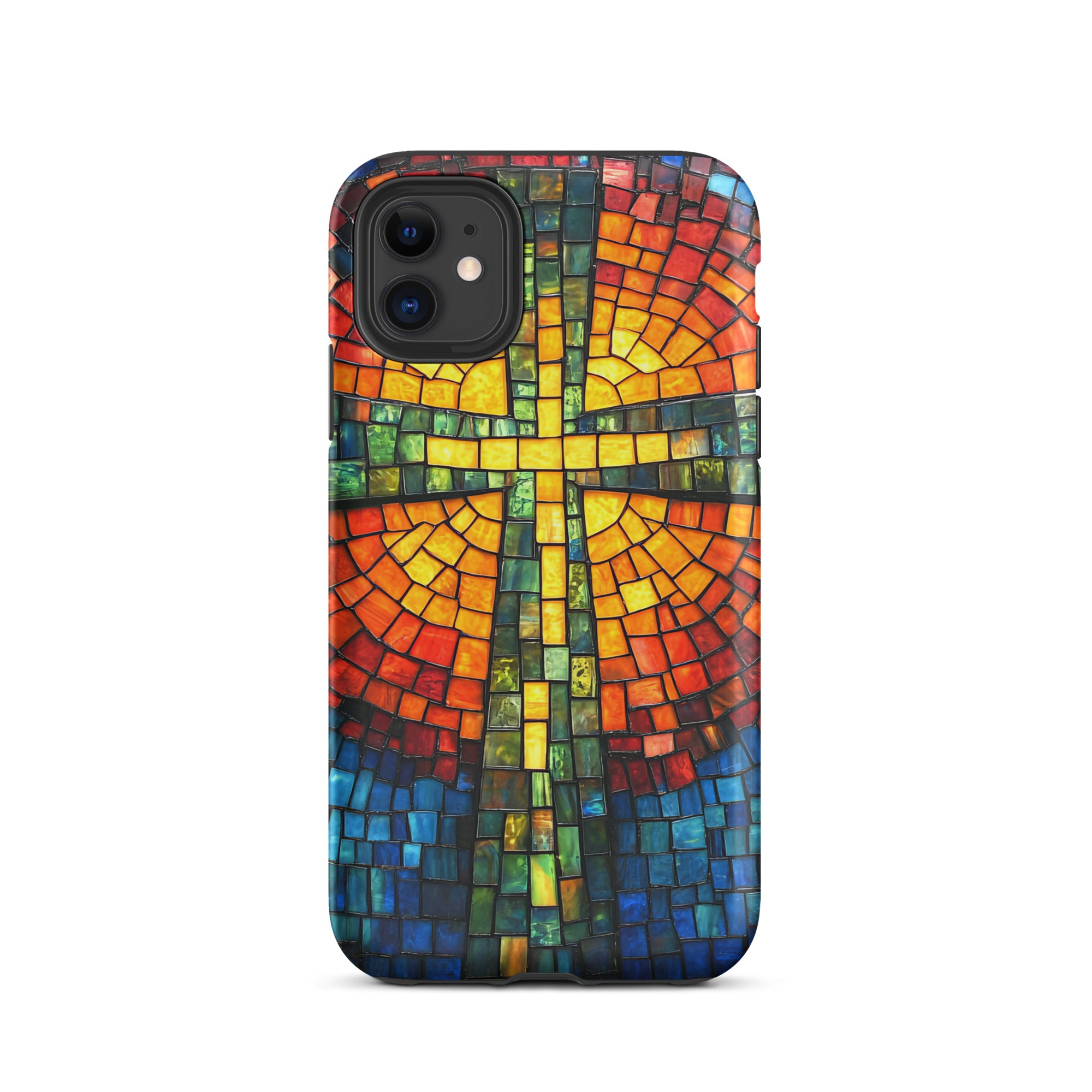 Illuminated Cross Mosaic - Tough Case for iPhone & Samsung    Glossy / iPhone 11-Glossy / iPhone 11 Pro-Glossy / iPhone 11 Pro Max-Glossy / iPhone 12 mini-Glossy / iPhone 12-Glossy / iPhone 12 Pro-Glossy / iPhone 12 Pro Max-Glossy / iPhone 13 mini-Glossy / iPhone 13-Glossy / iPhone 13 Pro