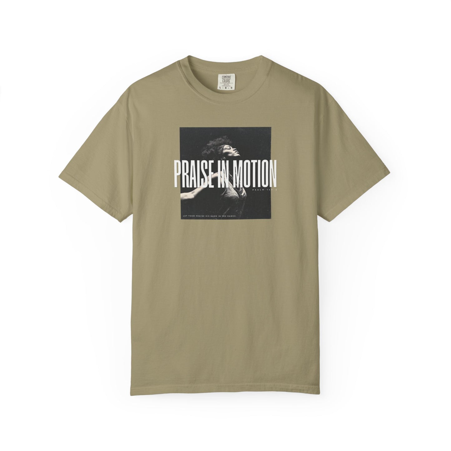 Praise in Motion – Soft Christian Tee with Psalm 149:3    Black / S-White / S-Bay / S-Berry / S-Blue Spruce / S 