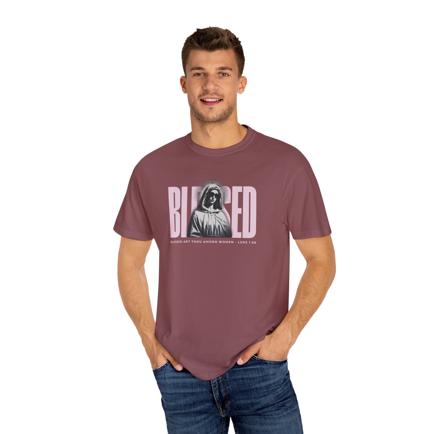 Blessed - Mother Mary T-Shirt For Woman