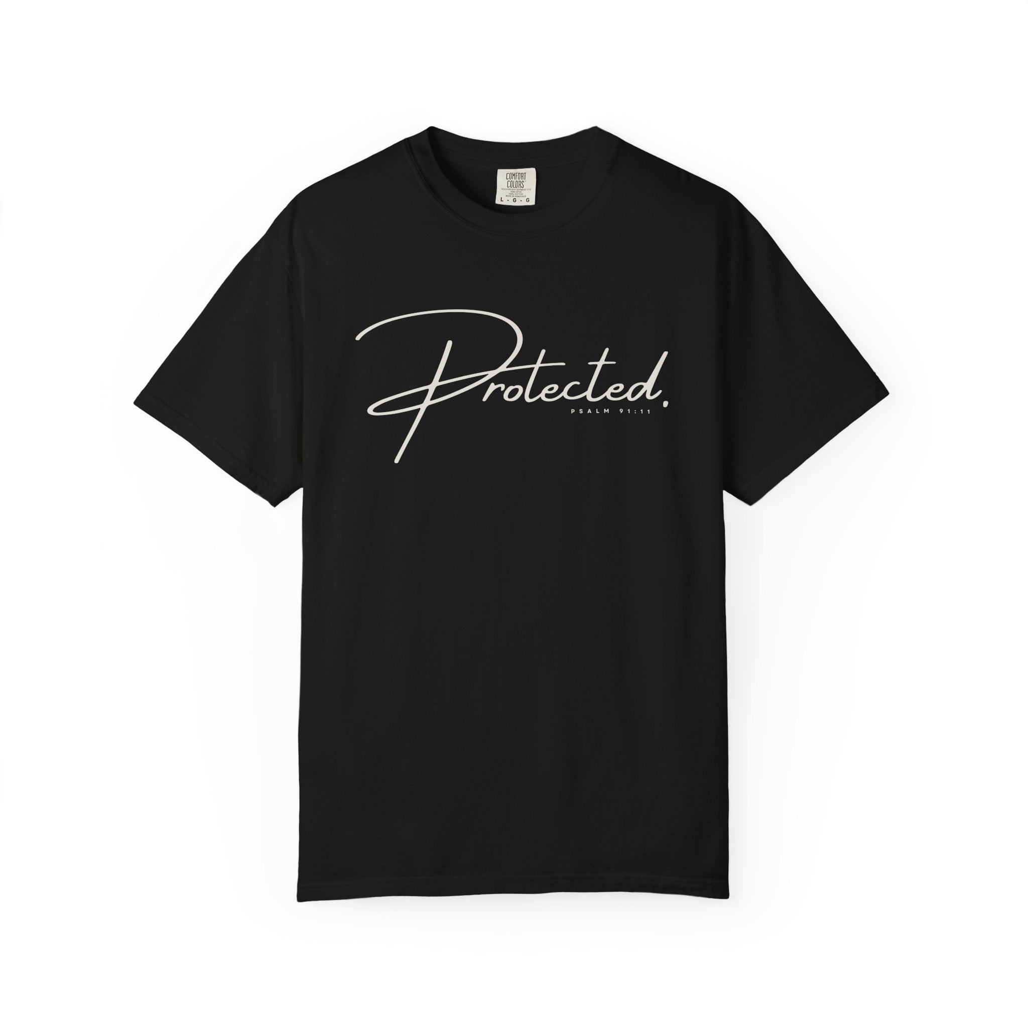 Comfort Colors® | Protected Christian Streetwear T-Shirt | Psalm 91:11 Bible Verse Tee |  Faith Shirt | Guardian Angels Christian Gift