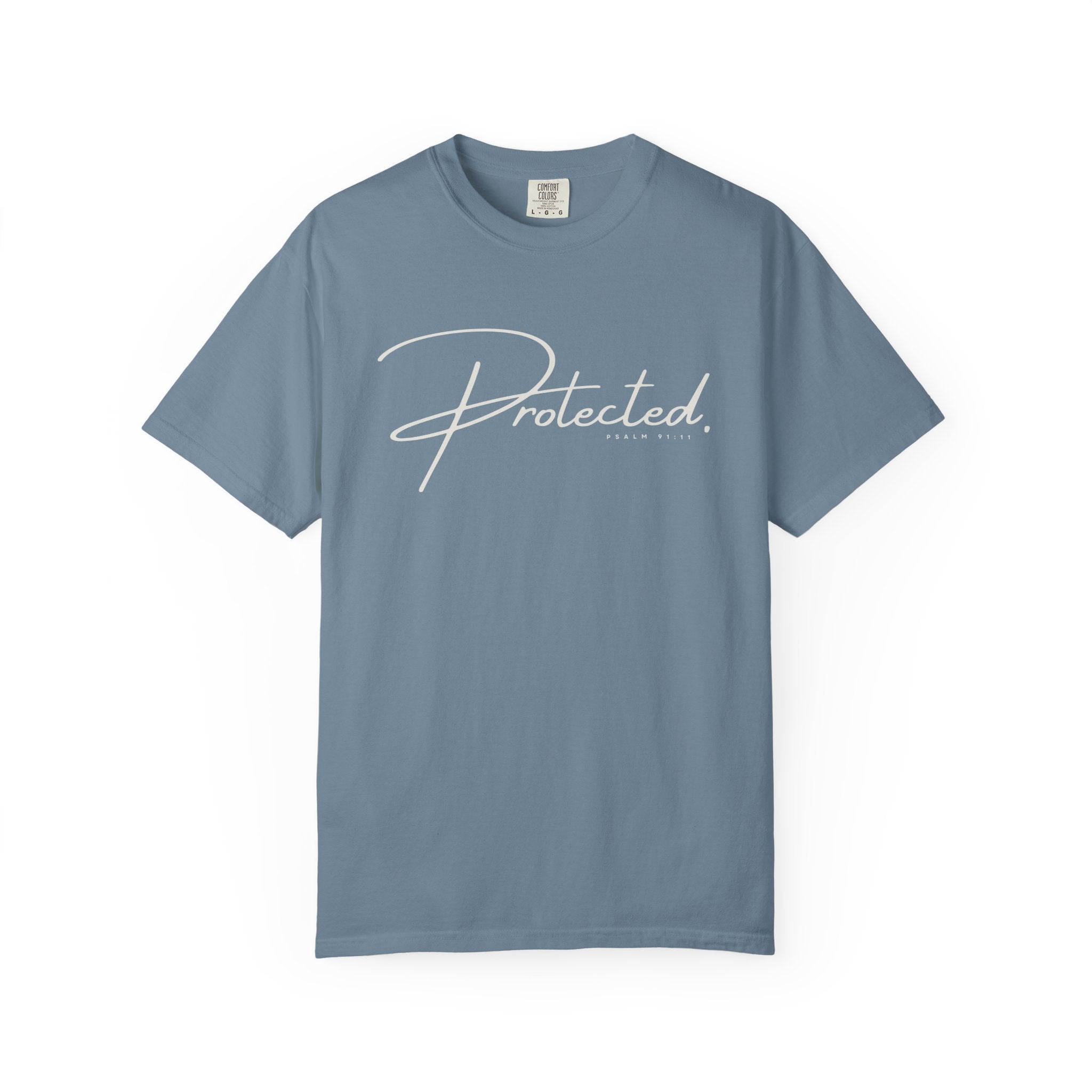 Comfort Colors® | Protected Christian Streetwear T-Shirt | Psalm 91:11 Bible Verse Tee |  Faith Shirt | Guardian Angels Christian Gift