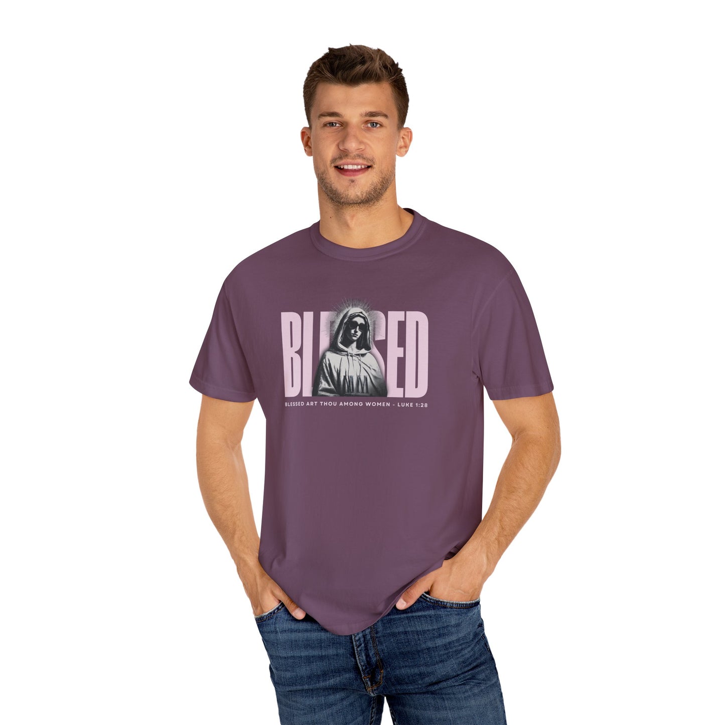 Blessed - Mother Mary T-Shirt For Woman