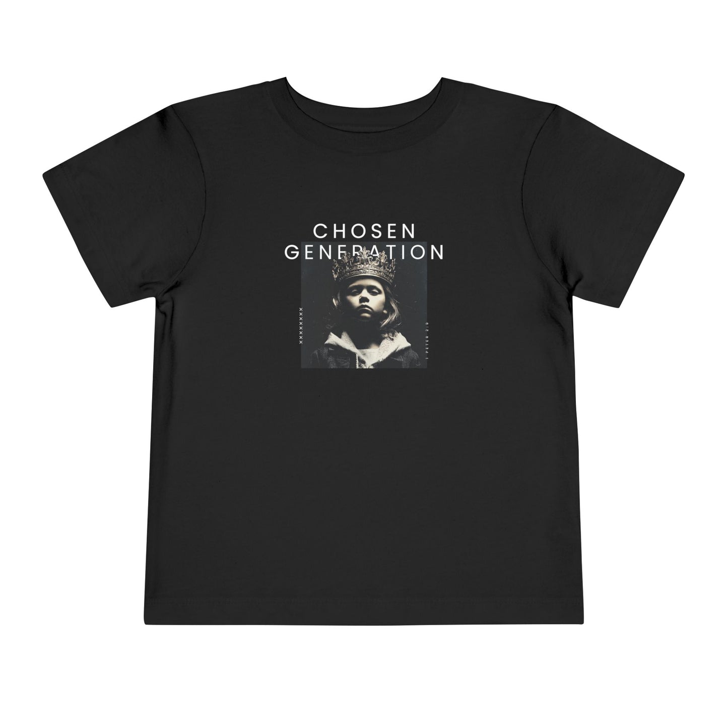 Chosen Generation Toddler Tee – 1 Peter 2:9 Christian Shirt    Asphalt / 2T-Black / 2T-Navy / 2T-Pink / 2T-Dark Heather Grey / 2T 