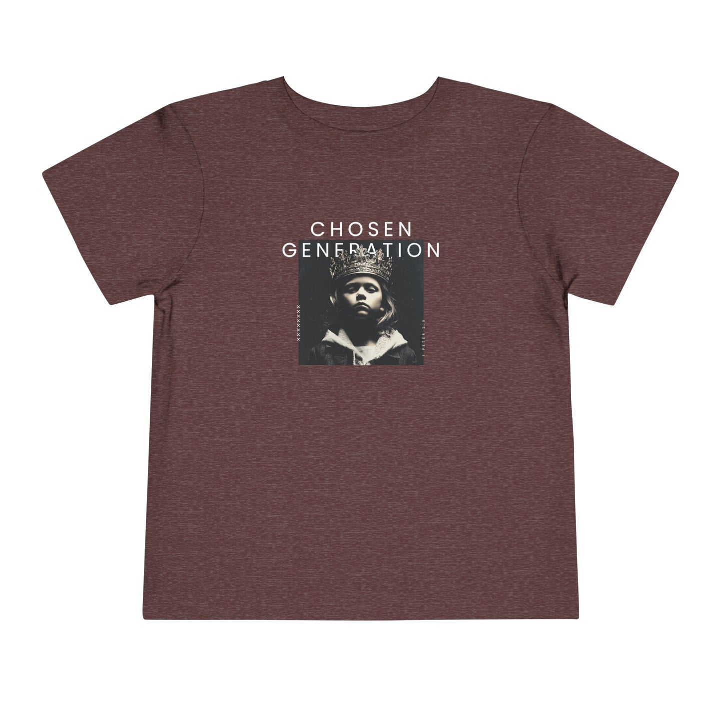 Chosen Generation Toddler Tee – 1 Peter 2:9 Christian Shirt    Asphalt / 2T-Black / 2T-Navy / 2T-Pink / 2T-Dark Heather Grey / 2T 