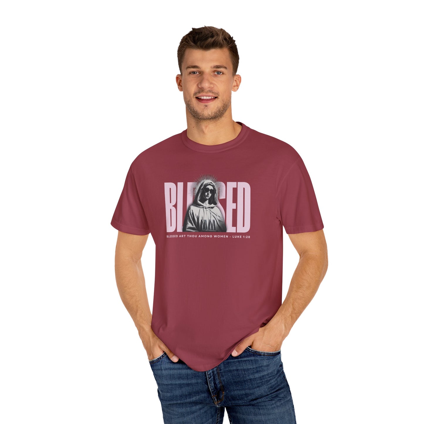 Blessed - Mother Mary T-Shirt For Woman