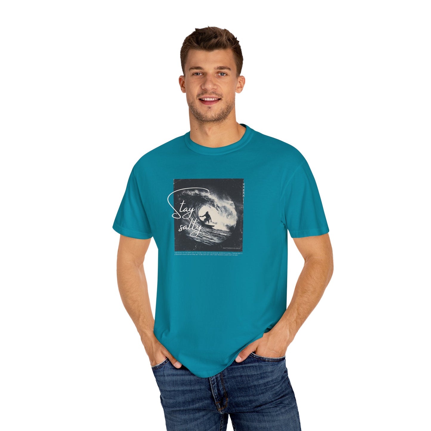 Stay Salty Surfer Tee – Christian Beachwear Inspired by Matthew 5:13