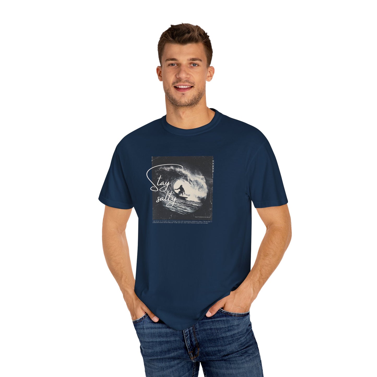 Stay Salty Surfer Tee – Christian Beachwear Inspired by Matthew 5:13