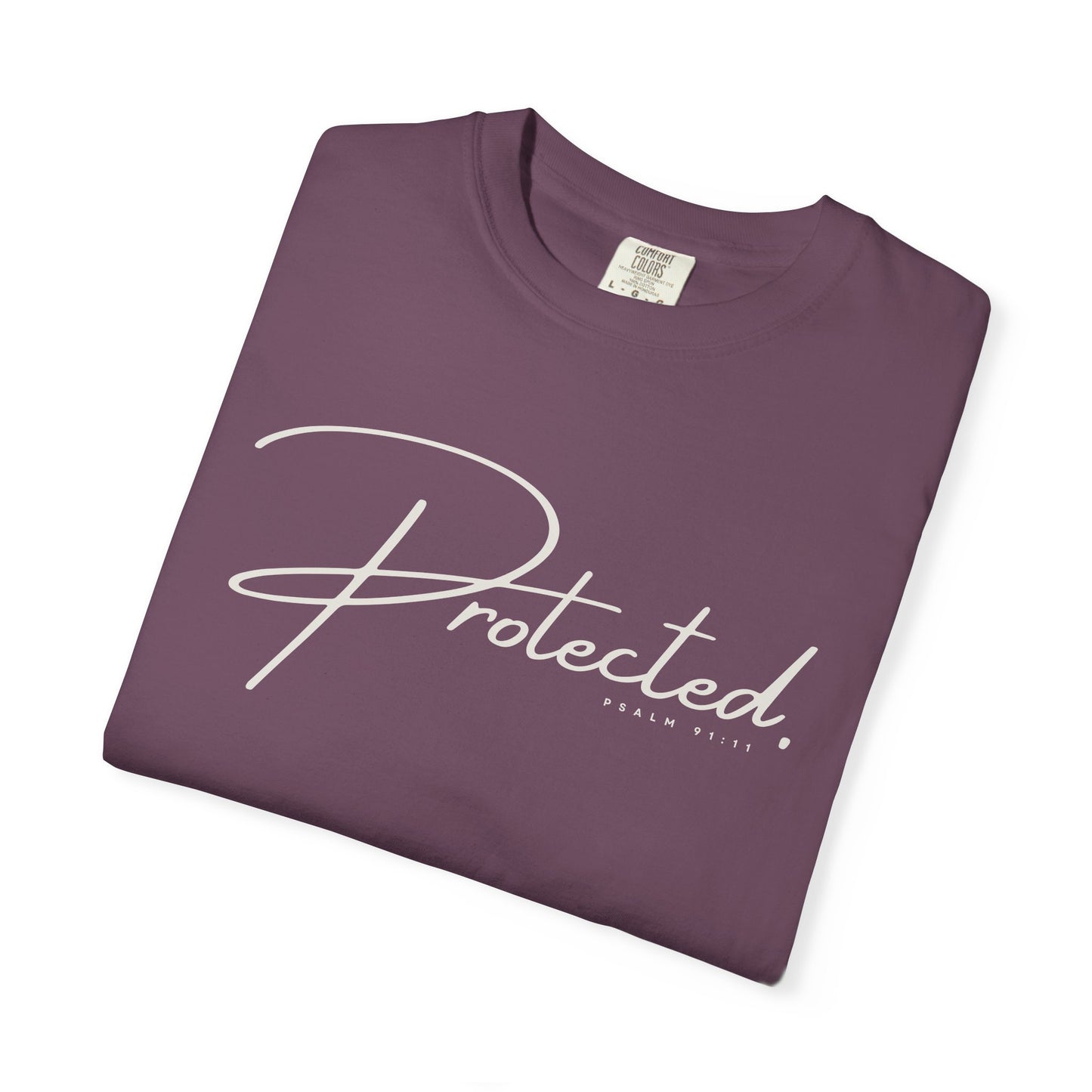 Comfort Colors® | Protected Christian Streetwear T-Shirt | Psalm 91:11 Bible Verse Tee |  Faith Shirt | Guardian Angels Christian Gift