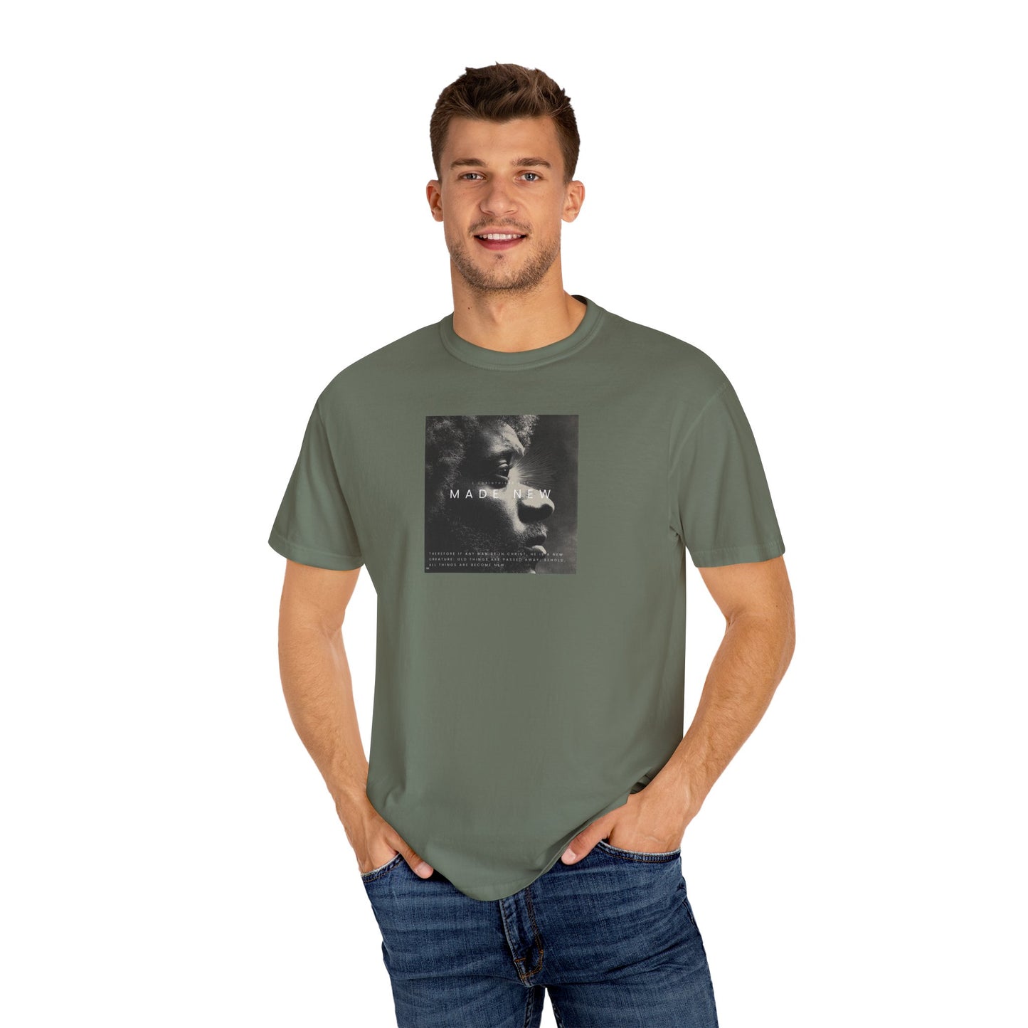 Made New Tee – 2 Corinthians 5:17 Christian Renewal T-Shirt    White / S-Berry / S-Blue Spruce / S-Brick / S-Graphite / S 