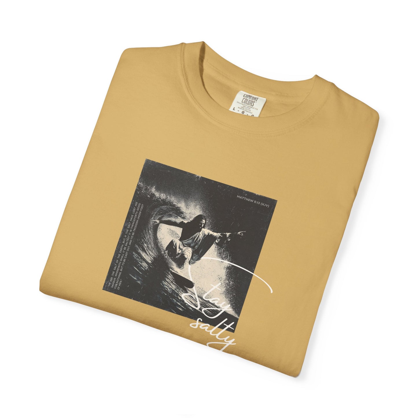 Stay Salty Surfer Tee – Script Christian Beachwear Matthew 5:13