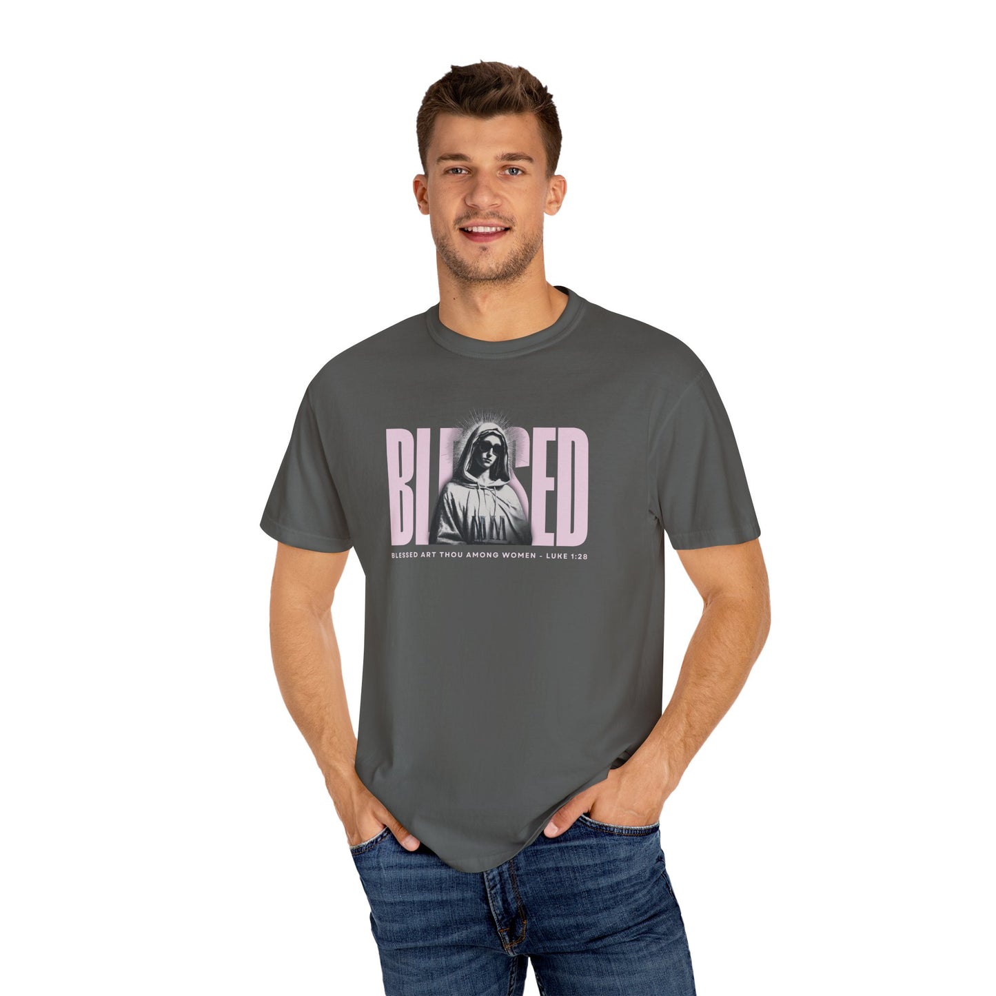Blessed - Mother Mary T-Shirt For Woman