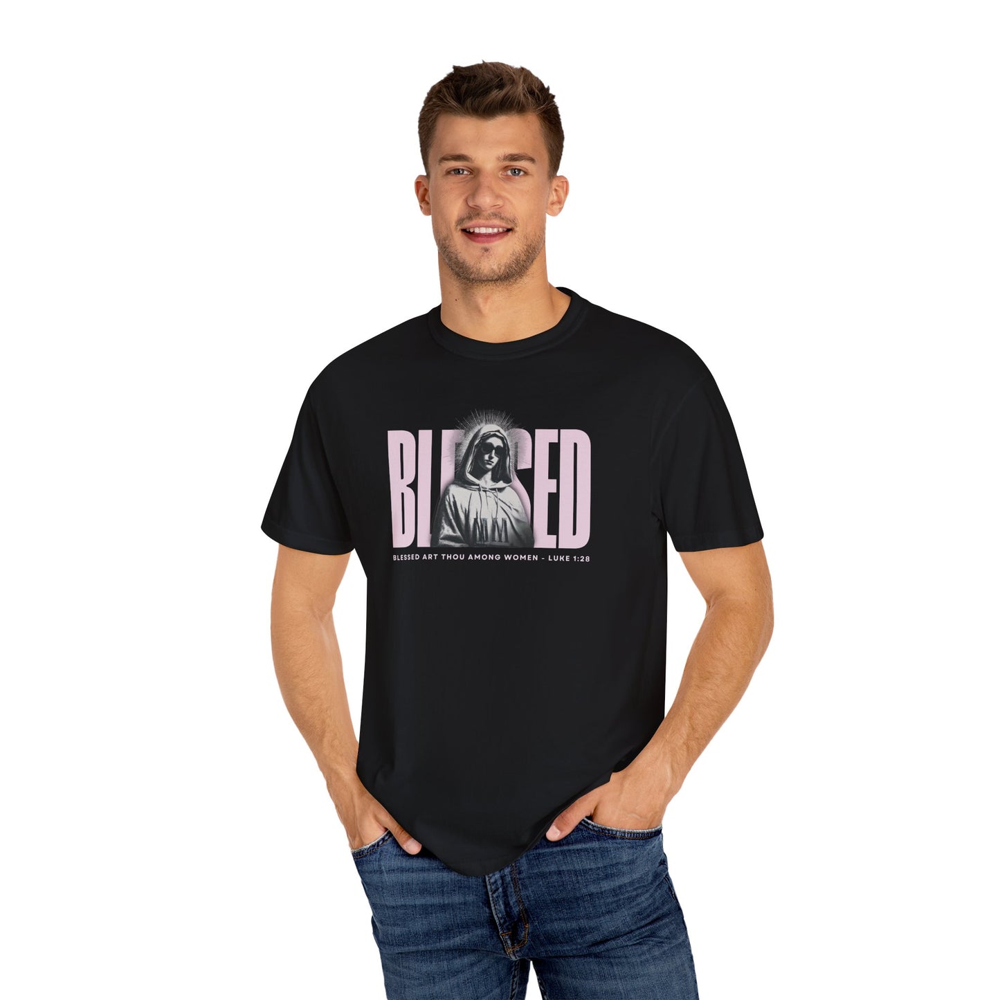 Blessed - Mother Mary T-Shirt For Woman