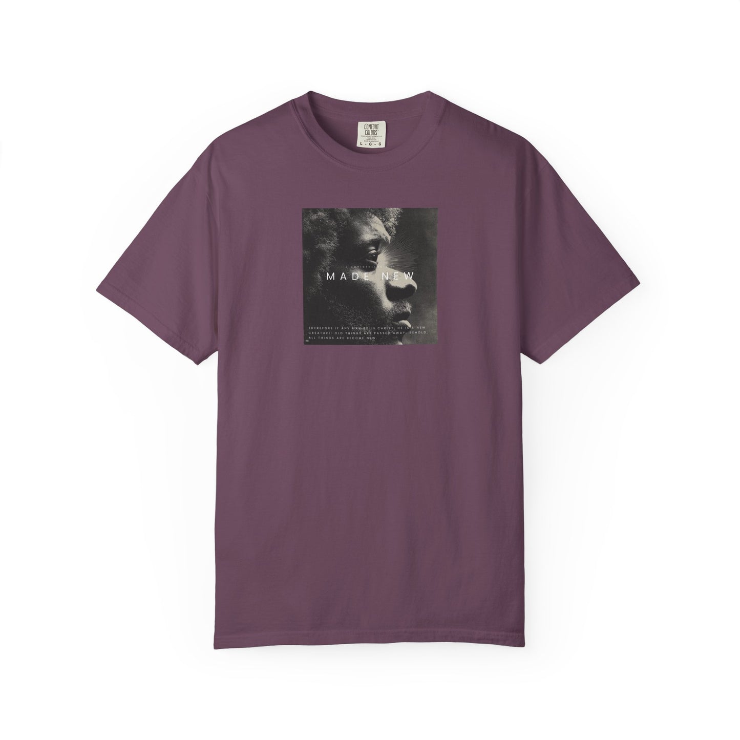 Made New Tee – 2 Corinthians 5:17 Christian Renewal T-Shirt    White / S-Berry / S-Blue Spruce / S-Brick / S-Graphite / S 