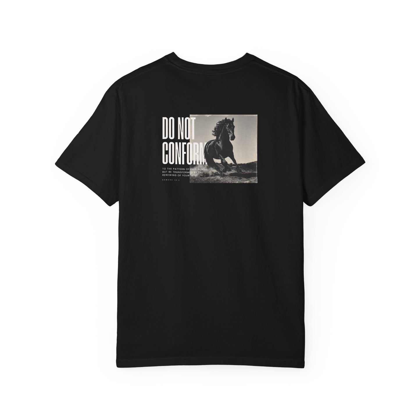 Romans 12:2 Christian Streetwear T-Shirt | Comfort Colors® Faith Tee | Do Not Conform Bible Verse Shirt | Christian Gift Apparel
