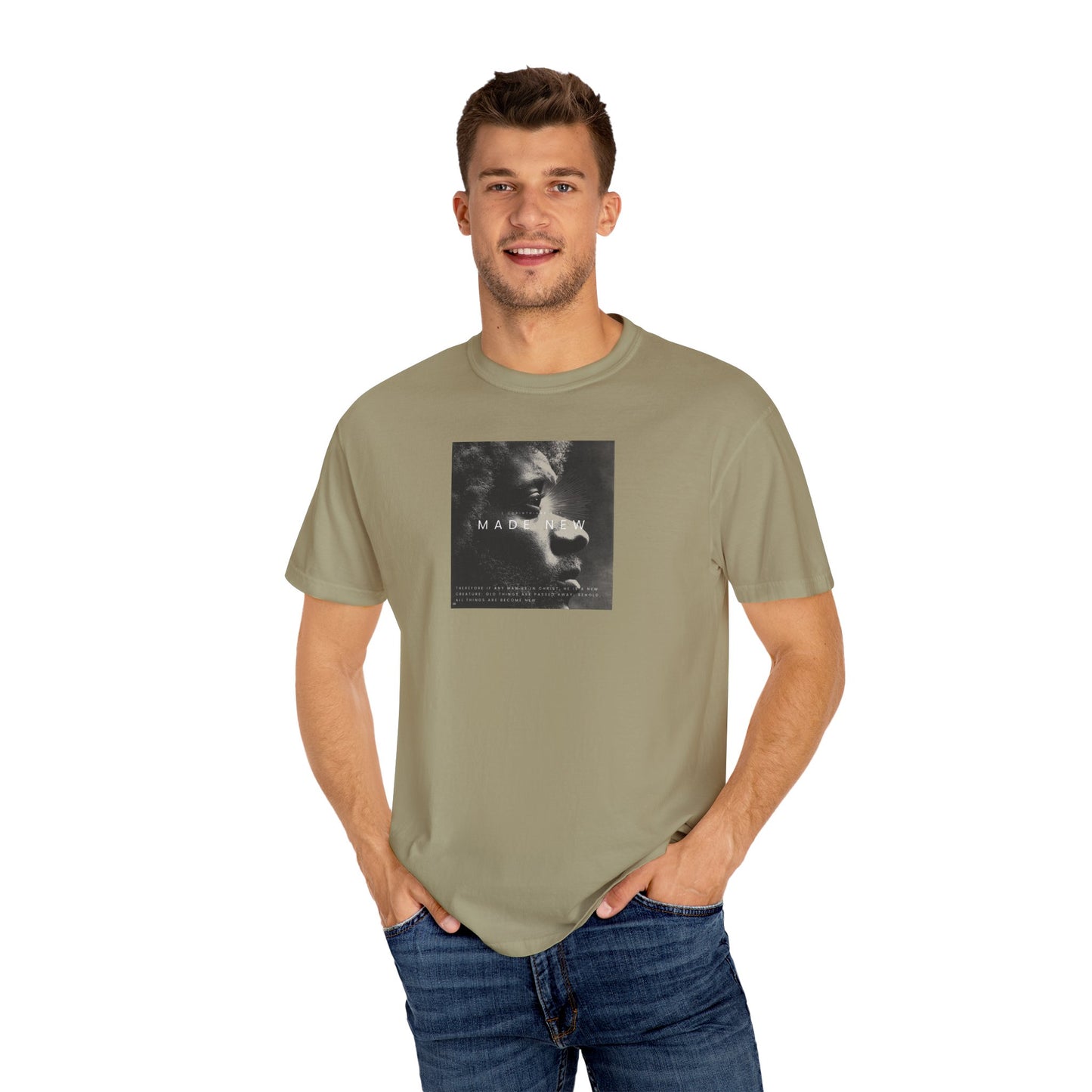 Made New Tee – 2 Corinthians 5:17 Christian Renewal T-Shirt    White / S-Berry / S-Blue Spruce / S-Brick / S-Graphite / S 