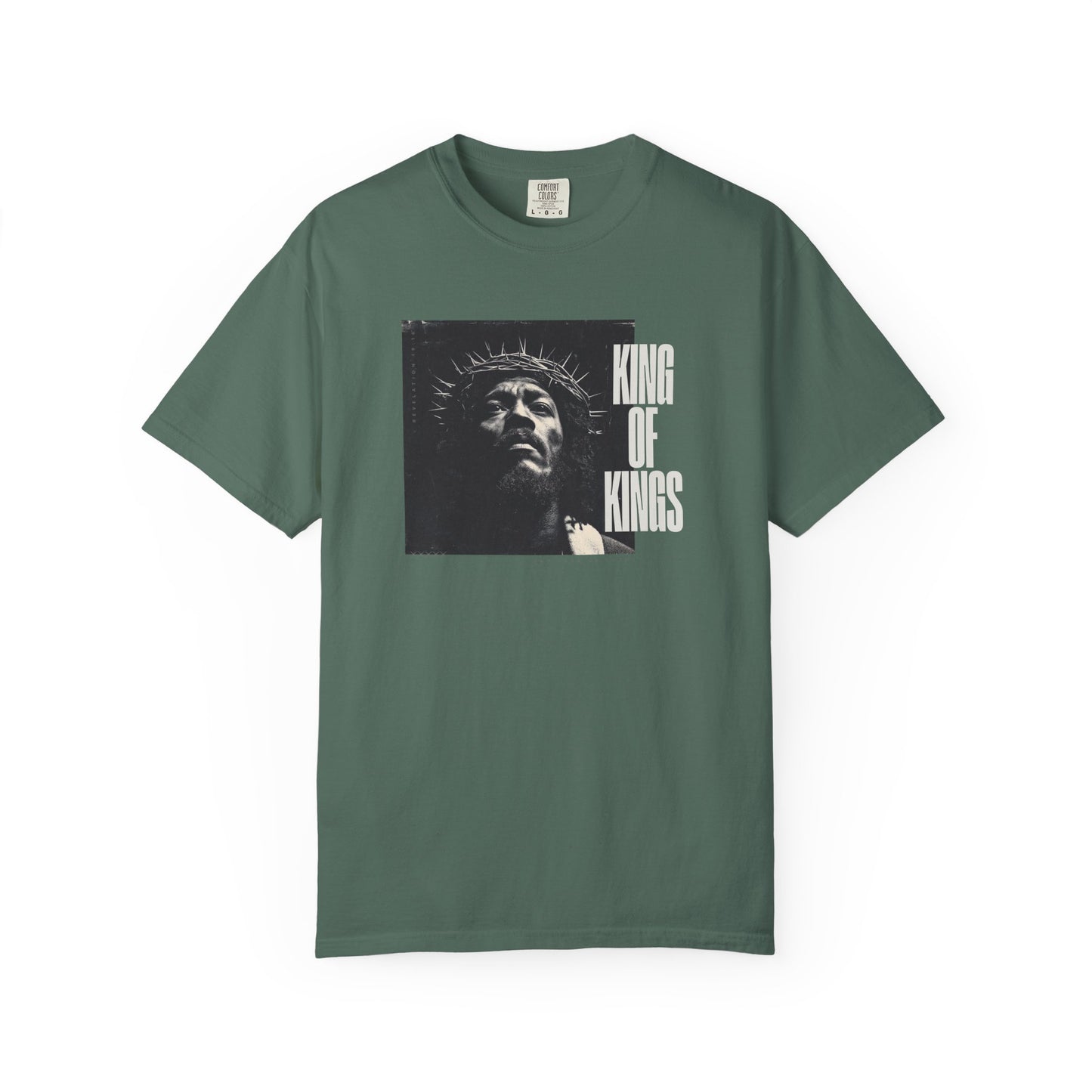 King of Kings Tee – Revelation 19:16 Black Jesus Design