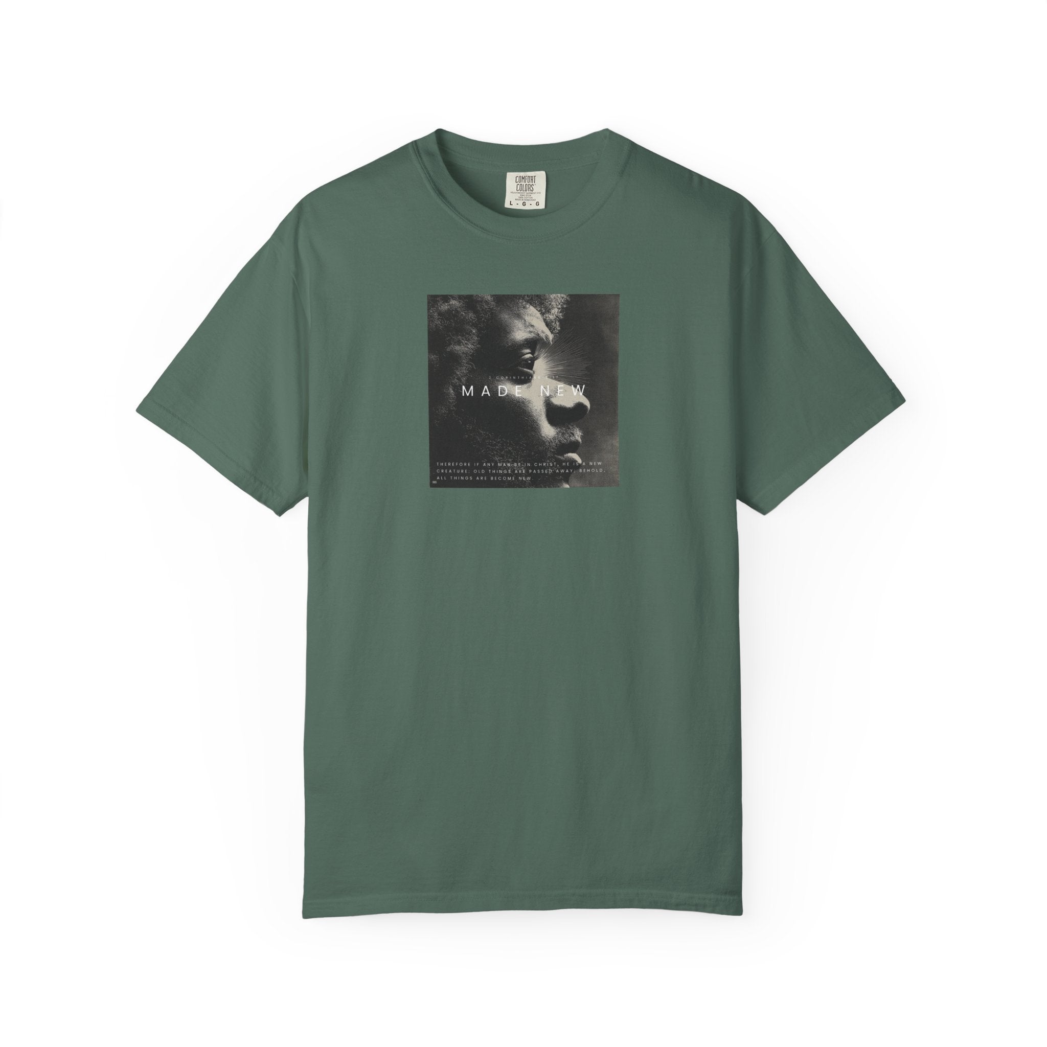 Made New Tee – 2 Corinthians 5:17 Christian Renewal T-Shirt    White / S-Berry / S-Blue Spruce / S-Brick / S-Graphite / S 
