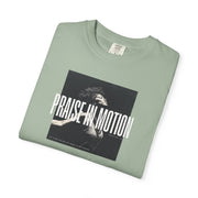 Praise in Motion – Soft Christian Tee with Psalm 149:3    Black / S-White / S-Bay / S-Berry / S-Blue Spruce / S 