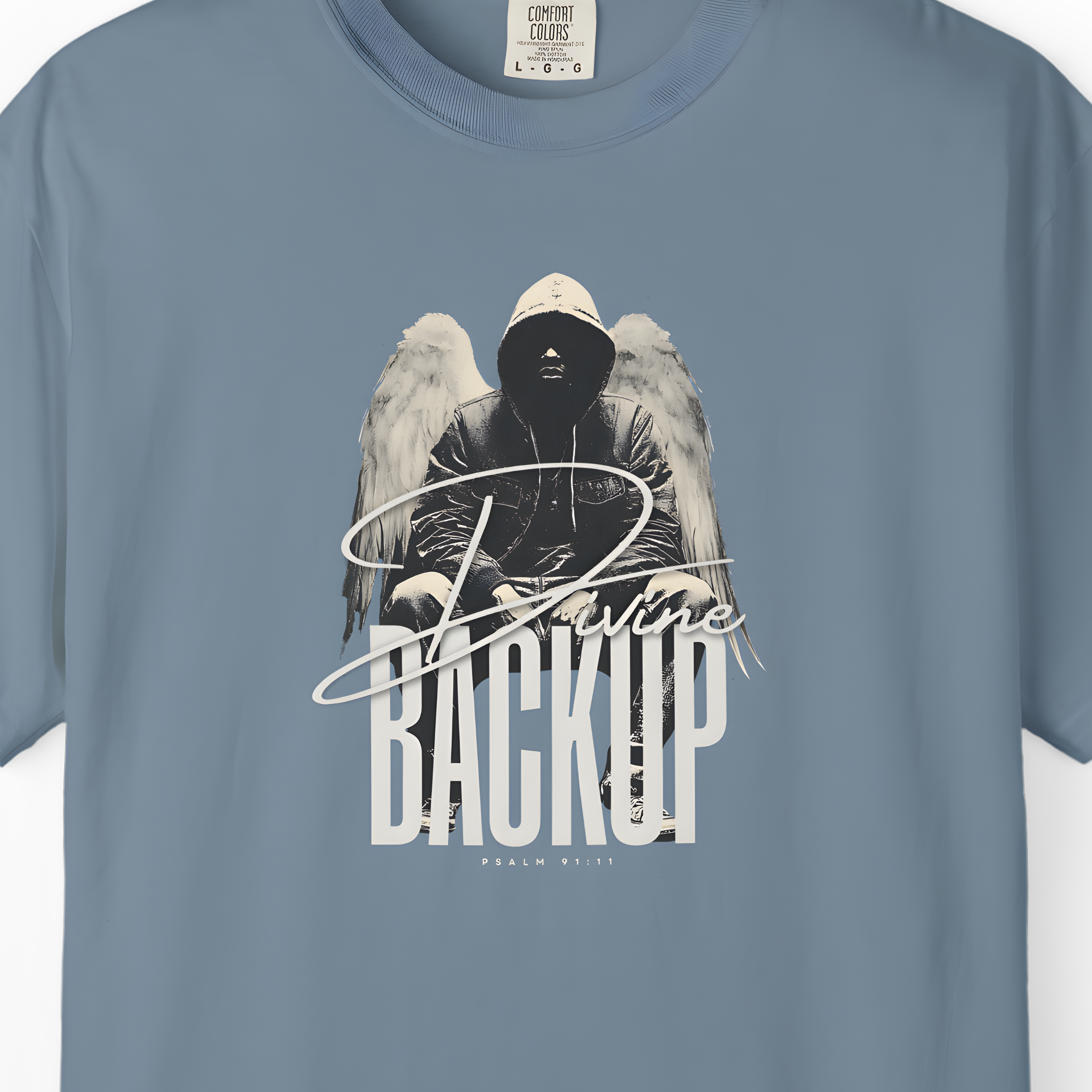 Divine Backup Angel Wings Tee – Bold Christian Streetwear Shirt