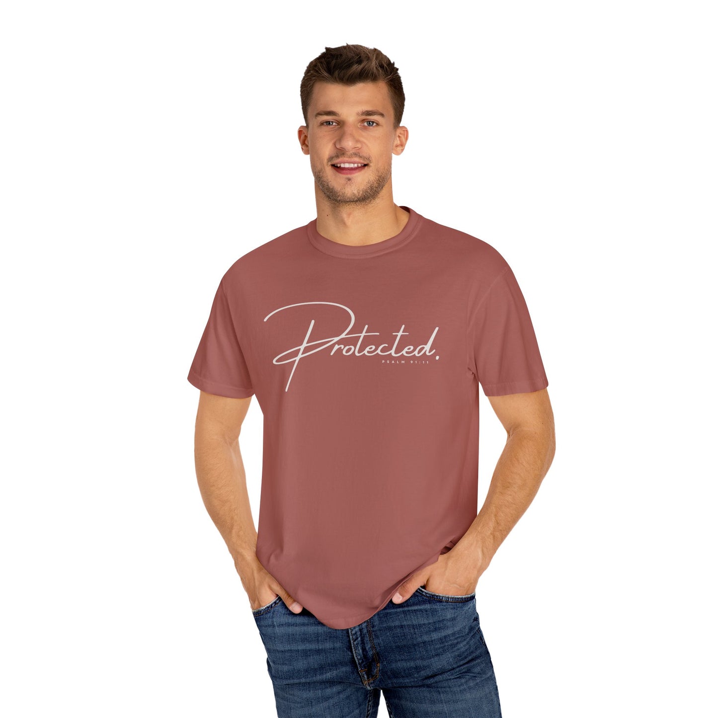 Comfort Colors® | Protected Christian Streetwear T-Shirt | Psalm 91:11 Bible Verse Tee |  Faith Shirt | Guardian Angels Christian Gift