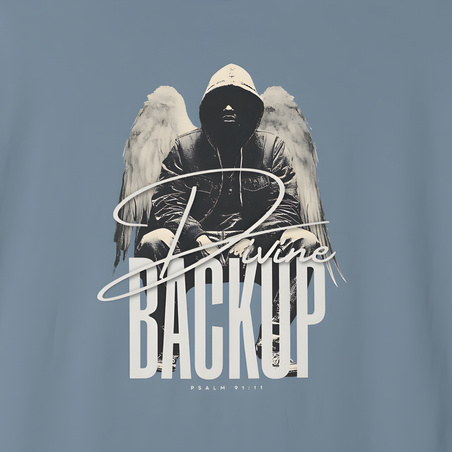 Divine Backup Angel Wings Tee – Bold Christian Streetwear Shirt    Black / S-Berry / S-Brick / S-Chili / S-Crimson / S 