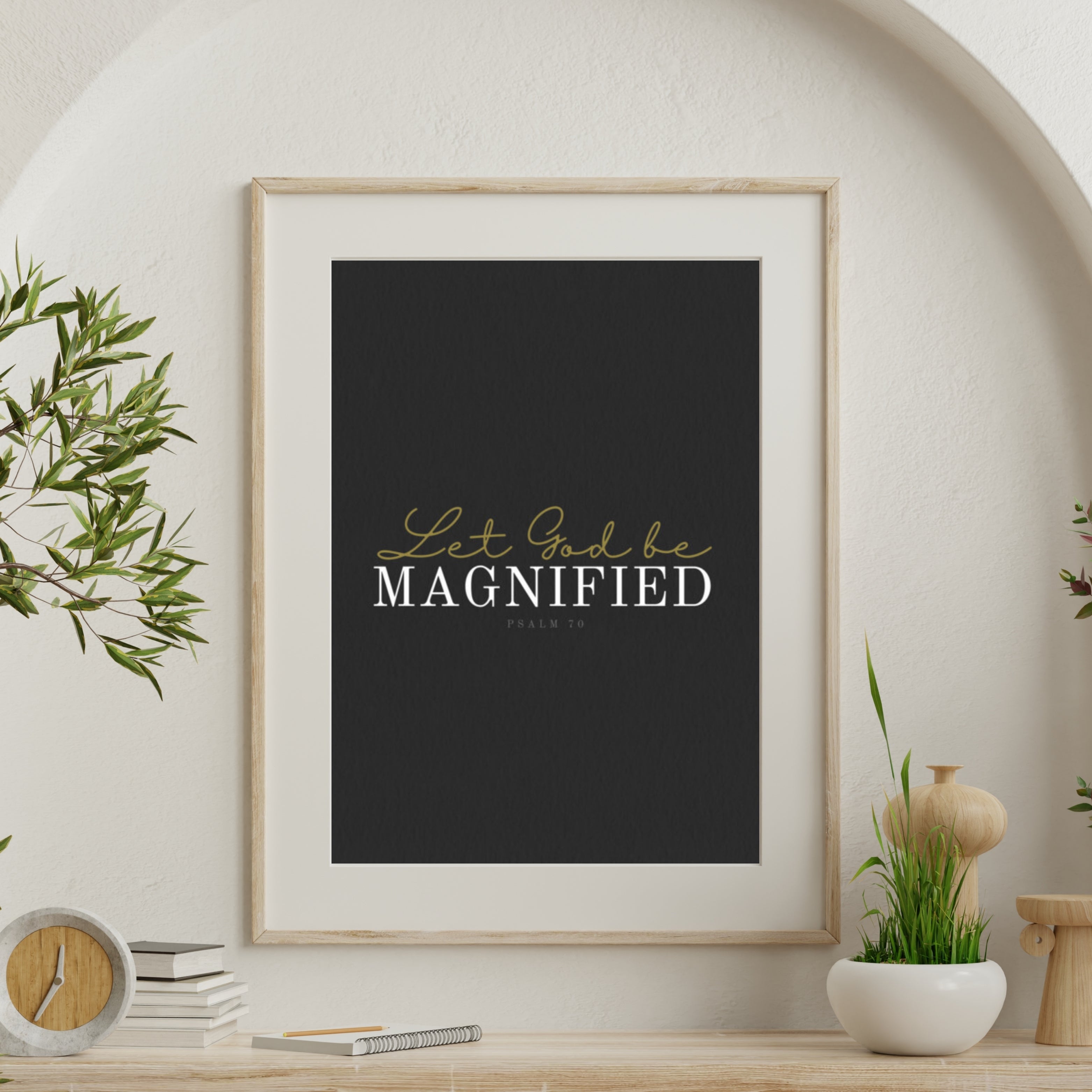 Psalm 70 Quote Gold- Black Font Light Or Dark Background