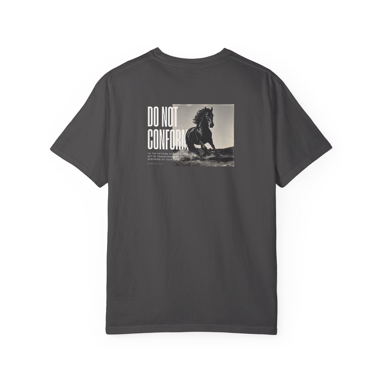 Romans 12:2 Christian Streetwear T-Shirt | Comfort Colors® Faith Tee | Do Not Conform Bible Verse Shirt | Christian Gift Apparel