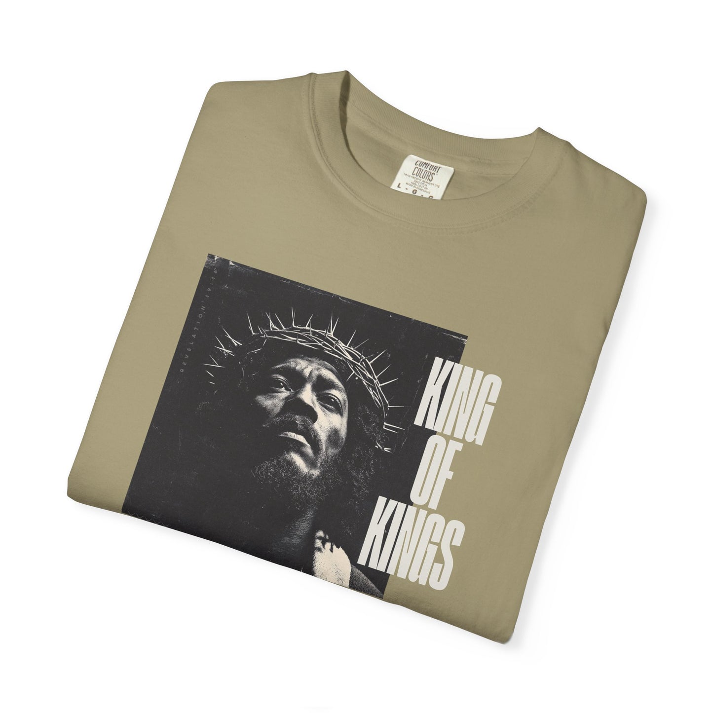 King of Kings Tee – Revelation 19:16 Black Jesus Design