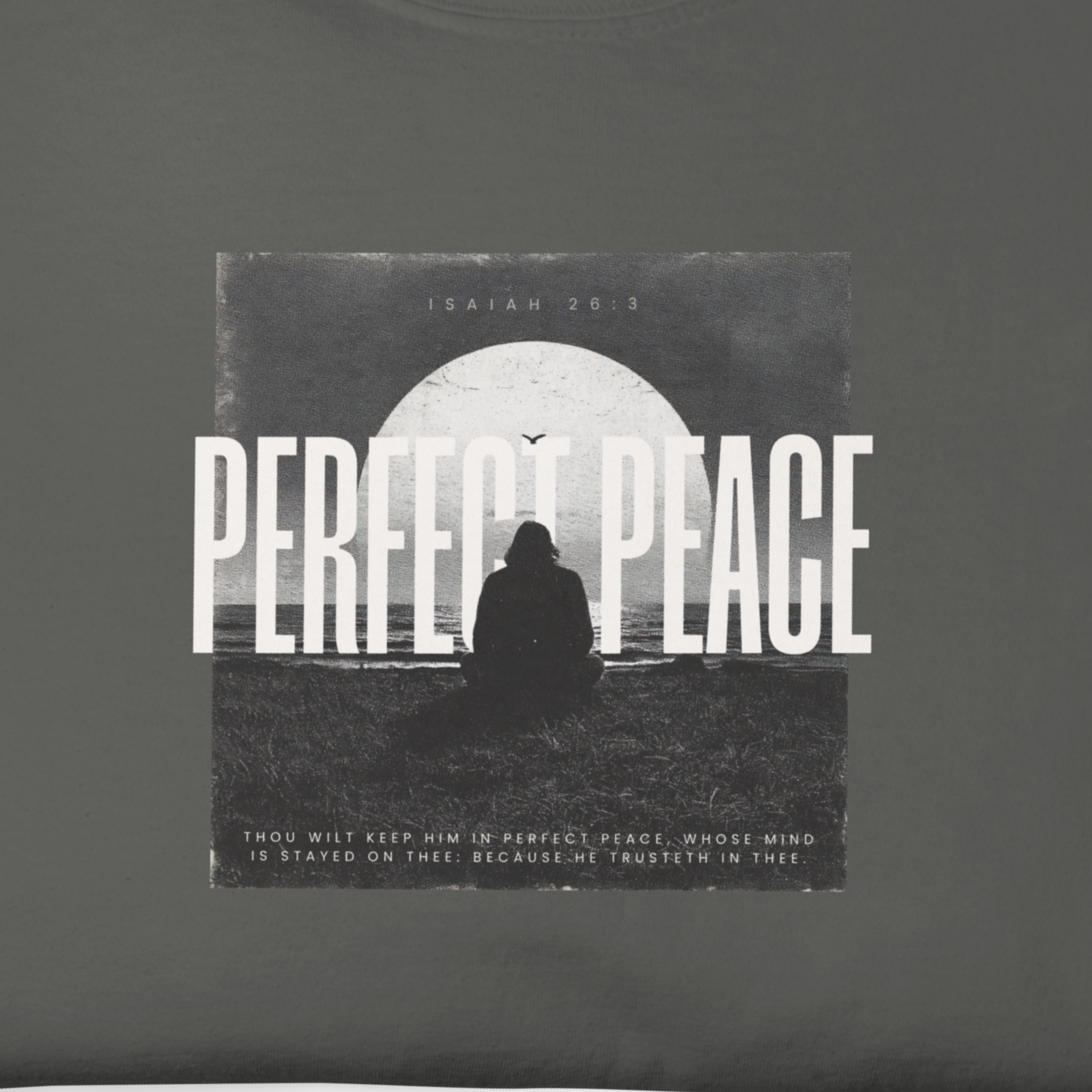 Perfect Peace Tee – Isaiah 26:3 Christian Shirt for Calm & Trust    Black / S-Bay / S-Berry / S-Blue Jean / S-Blue Spruce / S 