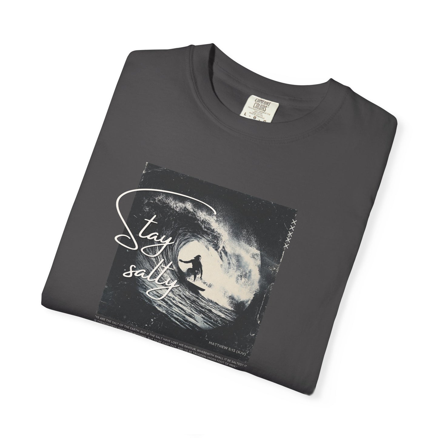 Stay Salty Surfer Tee – Christian Beachwear Inspired by Matthew 5:13