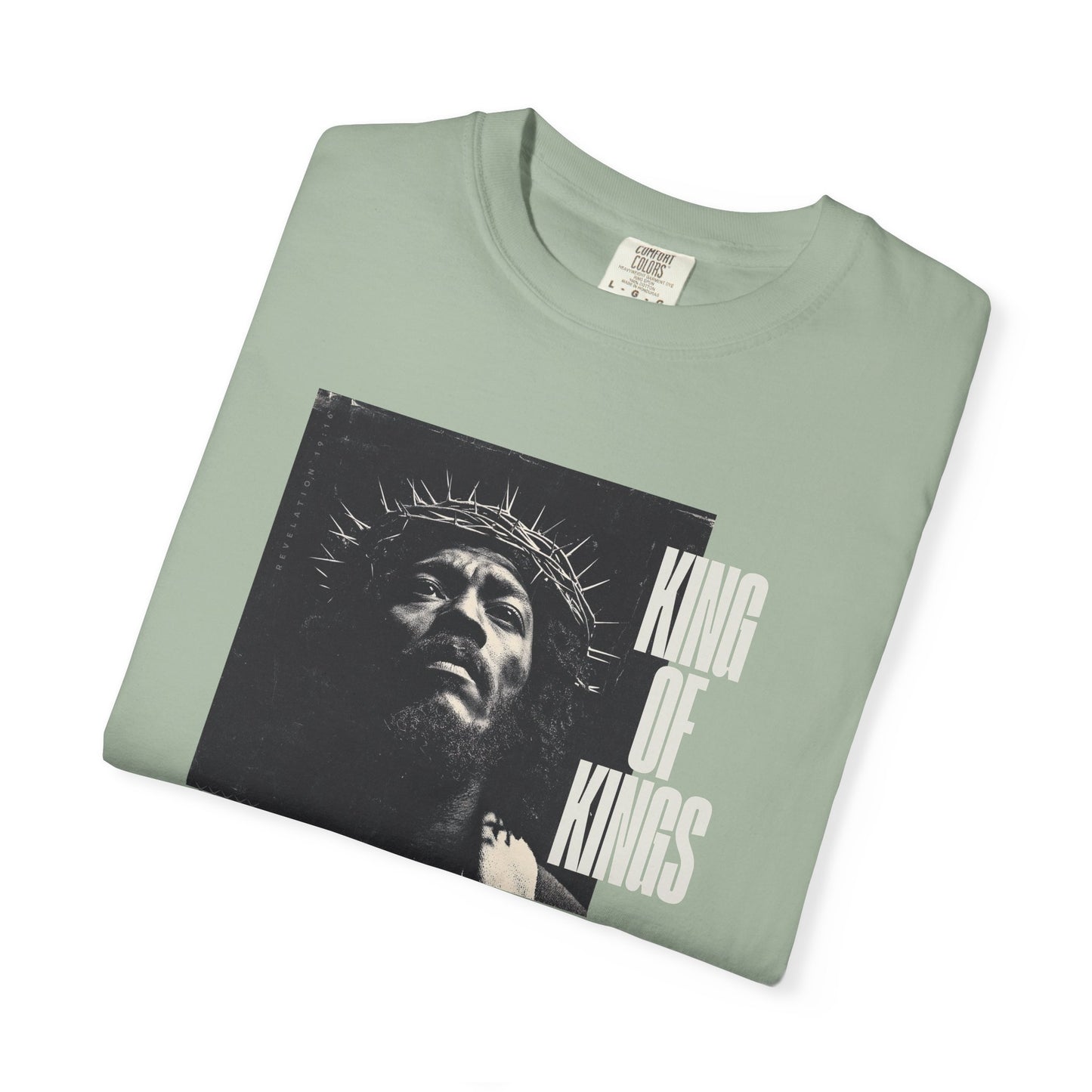 King of Kings Tee – Revelation 19:16 Black Jesus Design