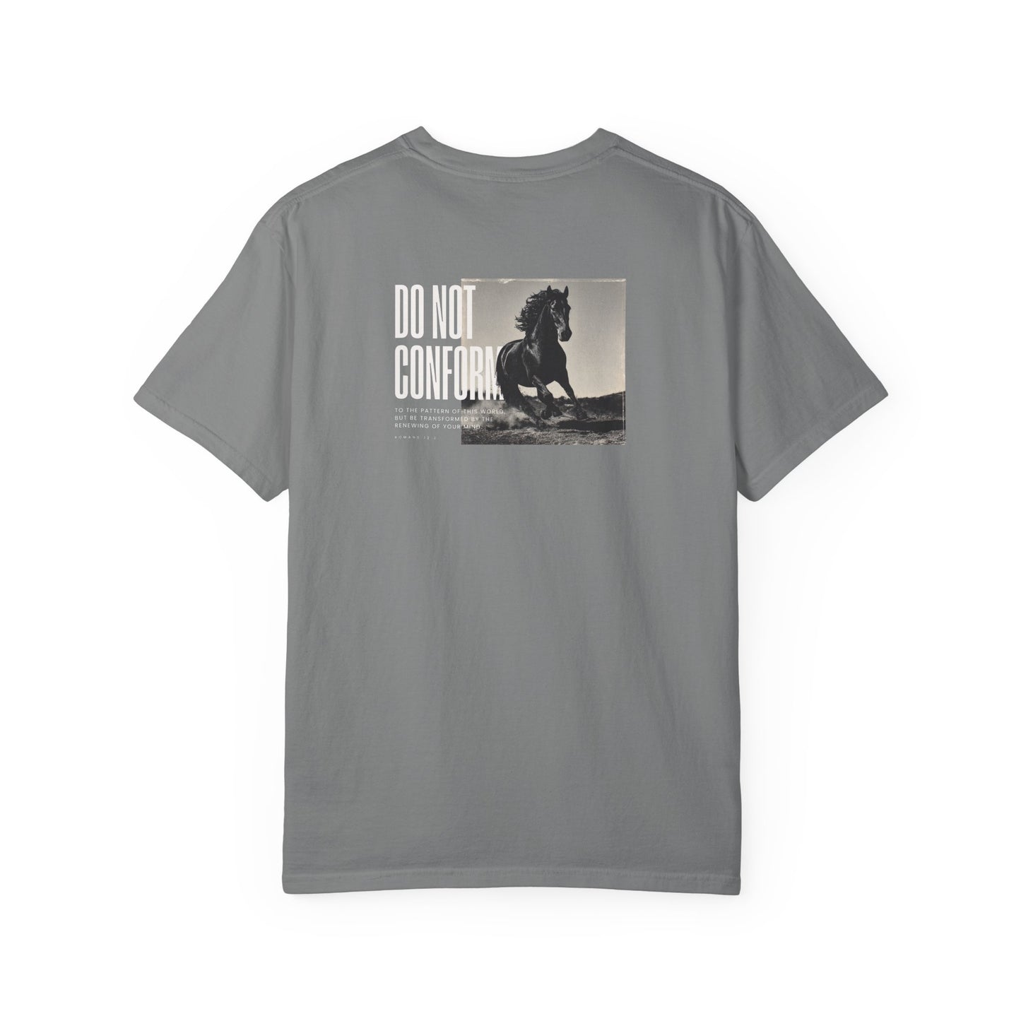 Romans 12:2 Christian Streetwear T-Shirt | Comfort Colors® Faith Tee | Do Not Conform Bible Verse Shirt | Christian Gift Apparel