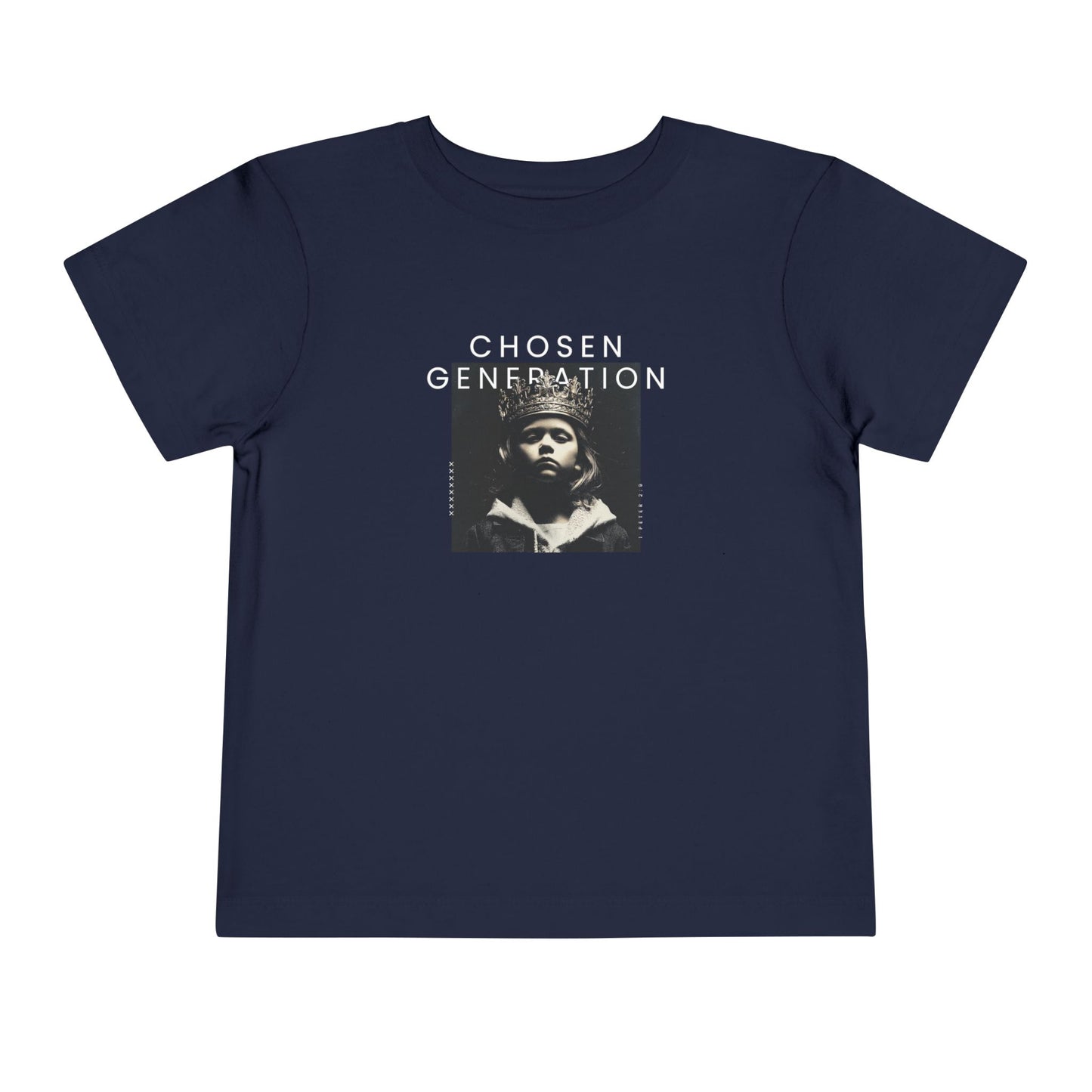 Chosen Generation Toddler Tee – 1 Peter 2:9 Christian Shirt    Asphalt / 2T-Black / 2T-Navy / 2T-Pink / 2T-Dark Heather Grey / 2T 