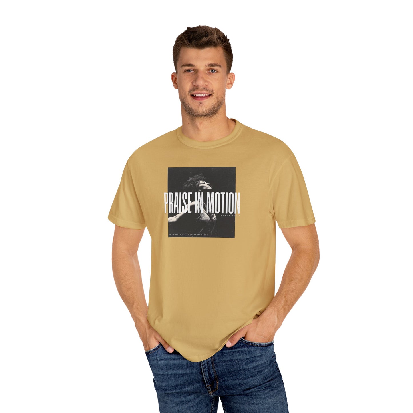 Praise in Motion – Soft Christian Tee with Psalm 149:3