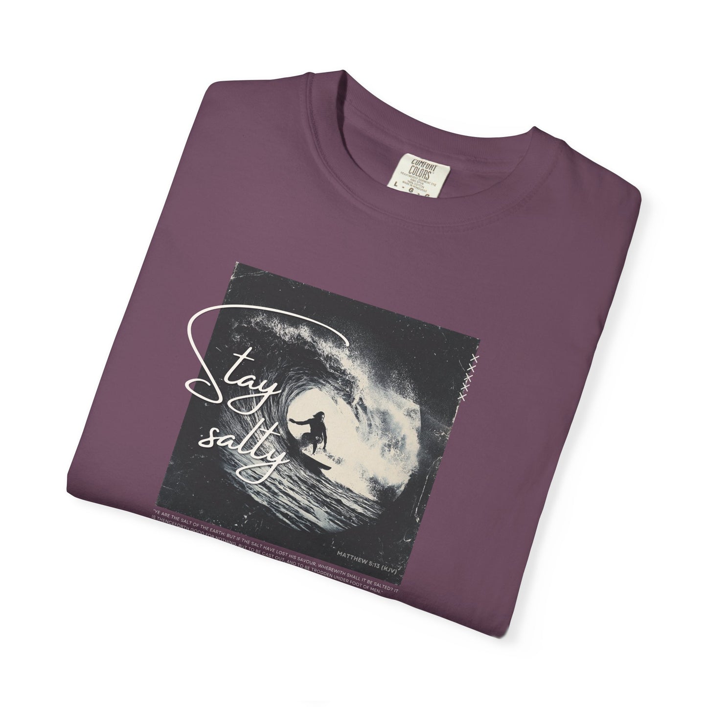 Stay Salty Surfer Tee – Christian Beachwear Inspired by Matthew 5:13